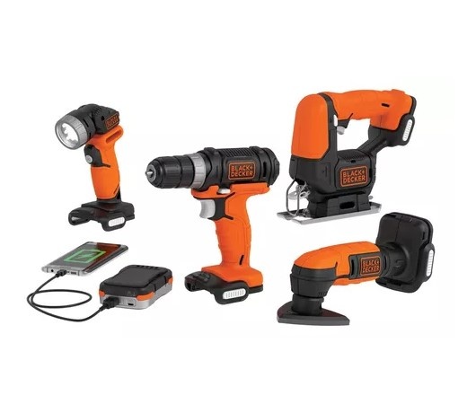 SET DE HERRAMIENTAS ELECTRICAS INALAMBRICAS 12V BLACK+DECKER 4